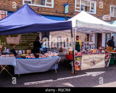 Bute Street Bauernmarkt, South Kensington, London Stockfoto