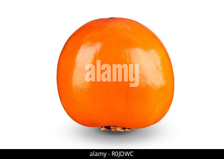 Ganze persimmon auf weißem Hintergrund. Platz für Text Stockfoto