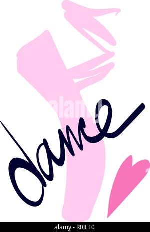 Vector Illustration, Ballett Symbol in der Hand gezeichneten Stil. Pointe Schuh auf weißem Hintergrund. Stock Vektor