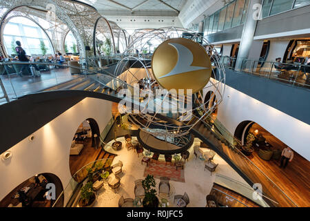 Turkish Airlines Business Class Lounge im Internationalen Flughafen Atatürk, Istanbul, Türkei Stockfoto
