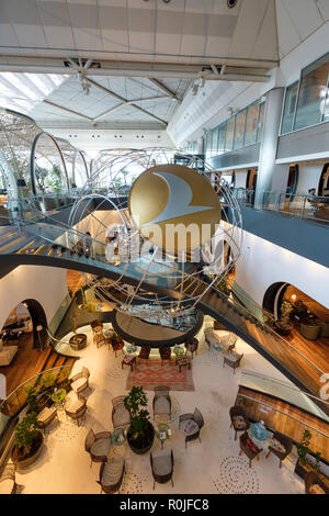 Turkish Airlines Business Class Lounge im Internationalen Flughafen Atatürk, Istanbul, Türkei Stockfoto