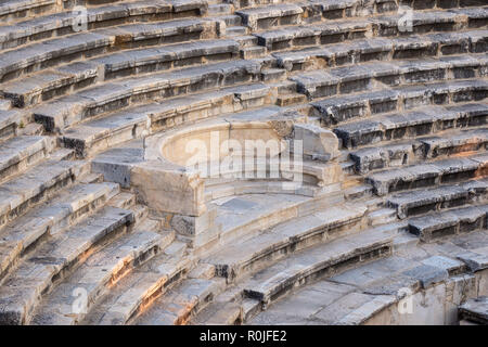 Ruinen des römischen Theaters in der antiken Stadt Hierapolis, Türkei Stockfoto