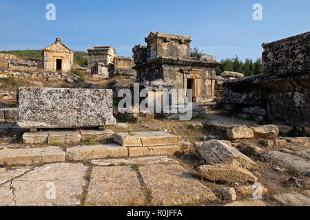 Die Ruinen der römischen Stadt Hierapolis, Türkei Stockfoto