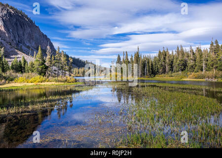 Twin Lakes in der Mammoth Lakes Becken in der östlichen Sierra Mountains, Kalifornien Stockfoto