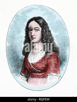 Charlotte von Lengefeld (1766-1826). Frau des deutschen Dichters Friedrich Schiller. Gravur der Germania, 1882. Stockfoto