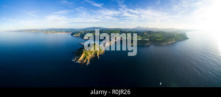 Fotografía aérea de Getaria - Baskenland - Spanien Stockfoto