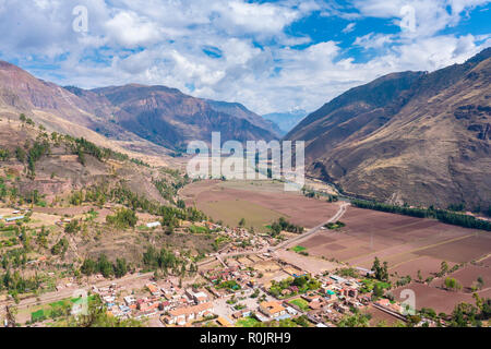 Blick auf das Heilige Tal der Inkas in Peru Stockfoto