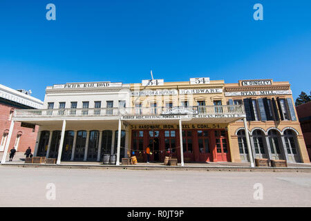 September 22, 2018 in Sacramento/CA/USA - wunderschön restaurierten historischen Gebäude in der Altstadt von Sacramento State Historic Park Stockfoto