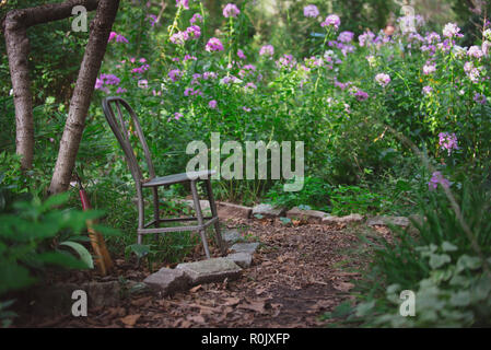 Szenen aus der M'Finda Kalunga gemeinschaft Garten in Manhattans Lower East Side. Stockfoto