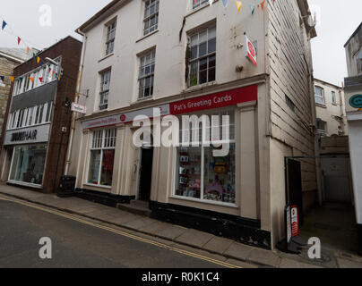 Launceston Ladenfronten unabhängig und Kette. 5. November 2018, Robert Taylor/Alamy Leben Nachrichten. Newquay, Cornwall, England. Stockfoto