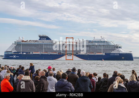 Celebrity Kante ist die erste Kante-Klasse von Celebrity Cruises Kreuzfahrtschiffe. Celebrity Edge betrieben wurde, bei der STX-Werft in Frankreich gebaut Stockfoto