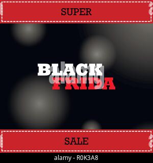 Schwarzer Freitag Verkauf Inschrift Entwurfsvorlage. Schwarzer Freitag-Banner. Vektor-illustration Stock Vektor