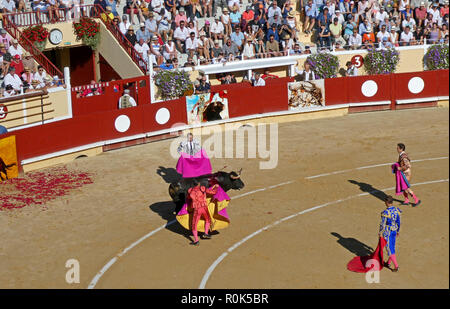 Corrida Goyesque in Bayonne, Pyrénées-atlantiques, Nouvelle-Aquitaine Stockfoto