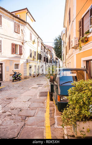 Alten Straßen in Izola, Slowenien. Stockfoto