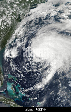 Hurricane Jose in den Atlantischen Ozean. Stockfoto