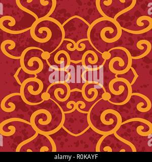 Nahtlose Muster basierend auf traditionellen asiatischen Elemente Paisley. Stock Vektor