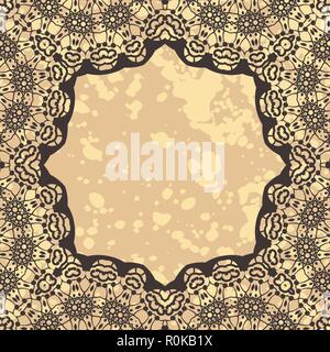 Stilisierte elegante islamische Vorlagendesign in Henna Hintergrund Stock Vektor