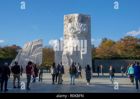 Martin Luther King, Jr. Memorial am späten Nachmittag Licht. Washington, DC, 3. November 2018. Stockfoto
