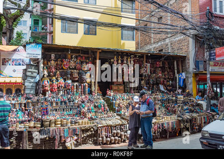 Souvenirshop in Kathmandu, Nepal Stockfoto