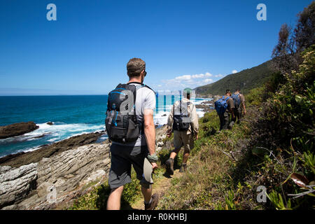 Wanderer auf dem Otter Trail Stockfoto