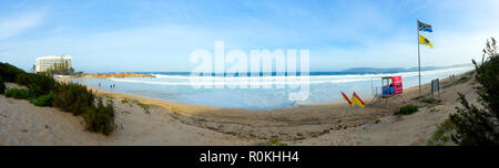 Panorama von Strand und Beacon Island Stockfoto