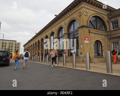 CAMBRIDGE, UK - ca. Oktober 2018: Bahnhof Cambridge Stockfoto