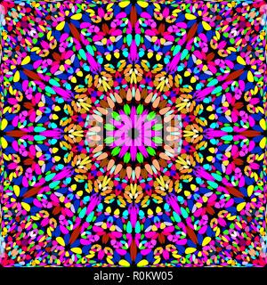 Bunte nahtlose Stein Mosaik mandala Muster wallpaper Design - ethnische Vector hintergrund abbildung Stock Vektor