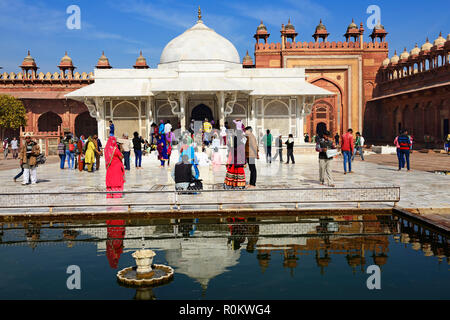 Grab von Salim Chishti, Fatehpur Sikri, Agra, Uttar Pradesh, Indien Stockfoto