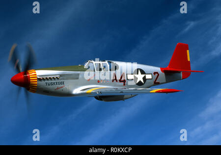 WWII Tuskegee Airmen P-51 Mustang Flugzeug Stockfoto