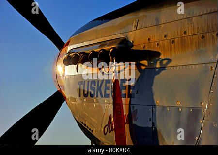 WWII Tuskegee Airmen P-51 Mustang Flugzeug Stockfoto