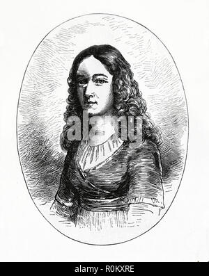 Charlotte von Lengefeld (1766-1826). Frau des deutschen Dichters Friedrich Schiller. Gravur der Germania, 1882. Stockfoto