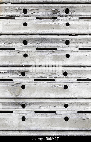 Rusty metallische Gitter, Detail einer alten Zaun und schmutzig, die Ruine und Einsamkeit, strukturierten Hintergrund Stockfoto