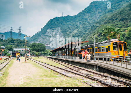 Nantou, Taiwan - 3. Mai 2018: jiji Linie Checheng Bahnhof Stockfoto