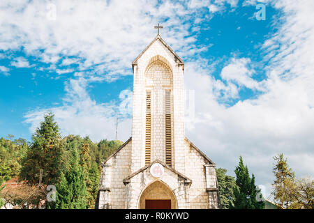 Die Kathedrale Notre Dame in Sapa, Vietnam Stockfoto