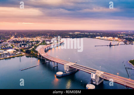 Casco Bay Bridge in Portland, Maine Stockfoto