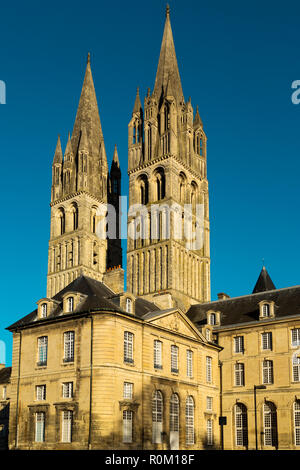 Die Abtei von Kirche Saint-Etienne, auch als Abbaye Aux Hommes 1063 gegründet bekannt Stockfoto