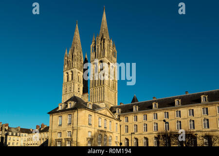 Die Abtei von Kirche Saint-Etienne, auch als Abbaye Aux Hommes 1063 gegründet bekannt Stockfoto