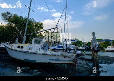 Angelegte Boote in Yeppoon Stockfoto