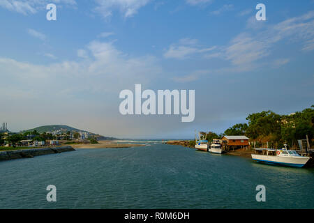 Angelegte Boote in Yeppoon Stockfoto