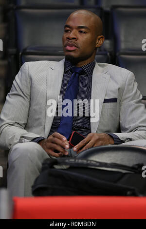 Los Angeles, CA, USA. 5 Nov, 2018. Ehemalige Clipper Cory Maggette, bevor die Houston Rockets vs Los Angeles Clippers at Staples Center am 5. November 2018. (Foto durch Jevone Moore) Credit: Csm/Alamy leben Nachrichten Stockfoto