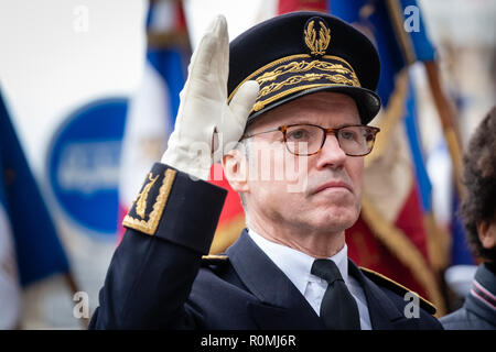 Lyon, Frankreich. 6. November 2018. Pascal Mailhos, Präfekt der Rhône. Der Präfekt würdigte die Toten aller Kriege Credit: FRANCK CHAPOLARD/Alamy leben Nachrichten Stockfoto