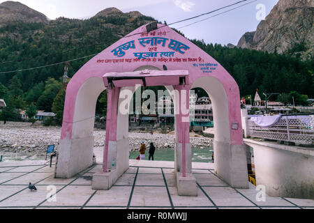 Gangotri Tempel Ghat - Uttrakhand Stockfoto
