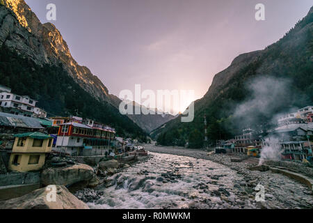 Gangotri Tempel Ghat - Uttrakhand Stockfoto