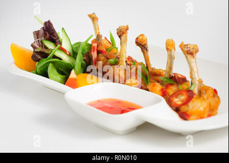 Gebratener chili Chicken Wings Stockfoto