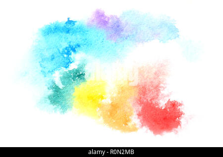 Hand aquarell Form in gemischten Farben für Ihr Design gezeichnet. Kreative gemalten Hintergrund, Dekoration. Stockfoto