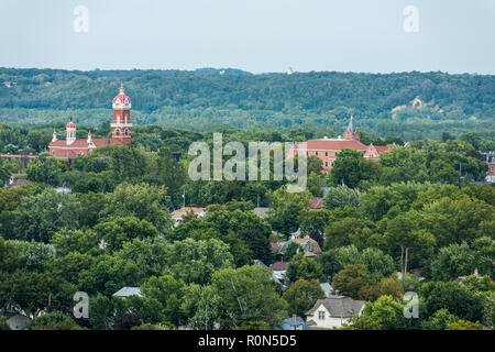 Luftaufnahme von New Ulm Stockfoto