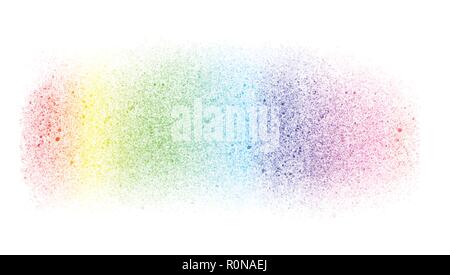 Bunte Regenbogen vektor Staubexplosion splash auf weißem Hintergrund, Spray Hintergrund. Vektor EPS 10. Stock Vektor