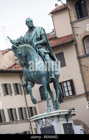 Statue von Cosimo de Medici in der Piazza della Signoria in Florenz, Italien, Europa Stockfoto