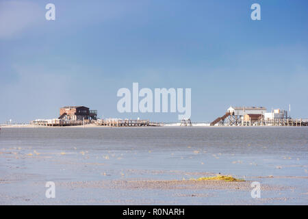 Am Strand von St. Peter-Ording in Deutschland Stockfoto