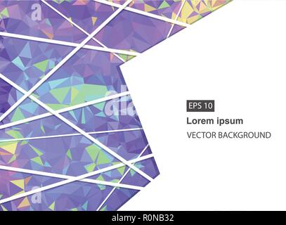 Abstrakte geometrische Hintergrund mit Polygonen. Molekül und Kommunikation Hintergrund. Vector Illustration. Helle multicolors Stock Vektor